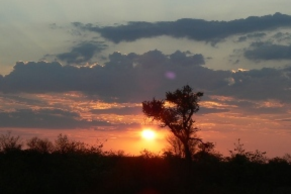 a botswana sunset